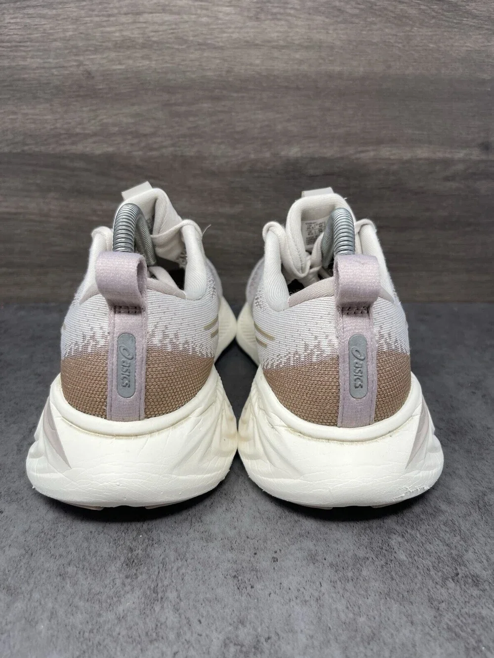 ASICS Gel Nimbus 26 Cream Beige Womens Size 8.5 Running Walking Shoes 1012B441